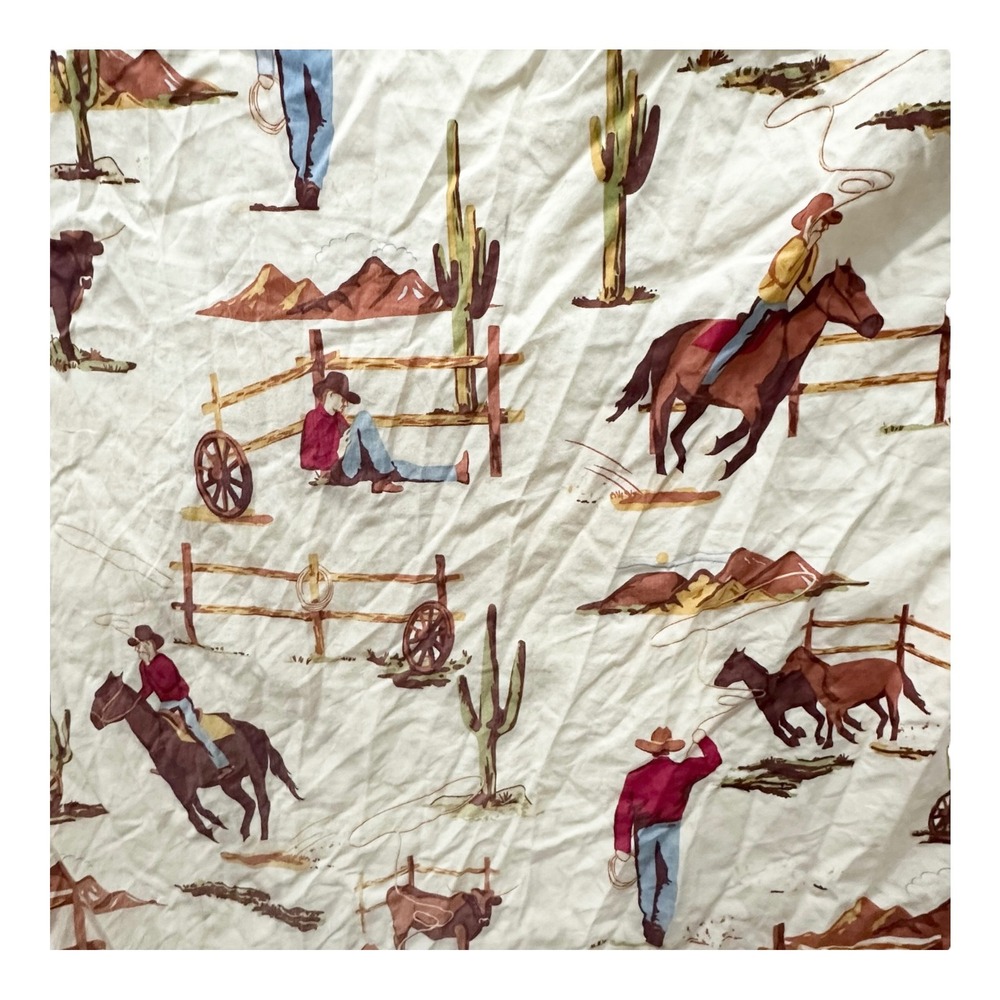 Sweet Jojo Designs Full Size Western Cowboy Rodeo Ranch Print Fitted Sheet
